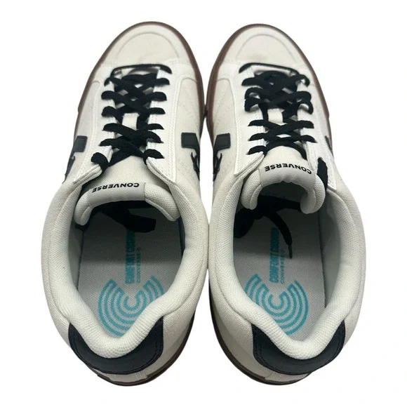 Converse Sport Casual Ox Shoes Men's Size 10 White‎ Black Low Sneakers A13787C - Picture 9 of 10